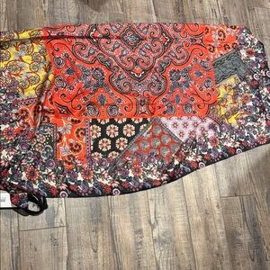 NWT 100% silk “Johnny Was”  Multicolor Paisley and Floral Scarf